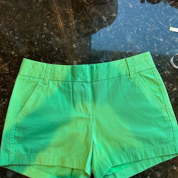 NWOT J. Crew 4” Chino Shorts. Green. Never worn. Classic. Preppy. Tennis prep - Picture 4 of 12